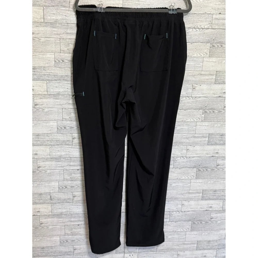 ScrubStar Womens Black Performance Scrub Pants Large SSL09841B Elastic Waist